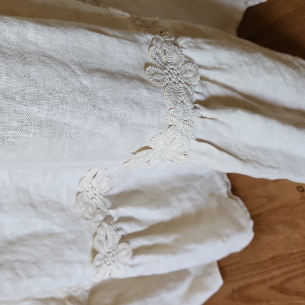 We Are Kindred Marly Natural Linen Appliqué Maxi Dress Size 10 - Picture 4 of 8